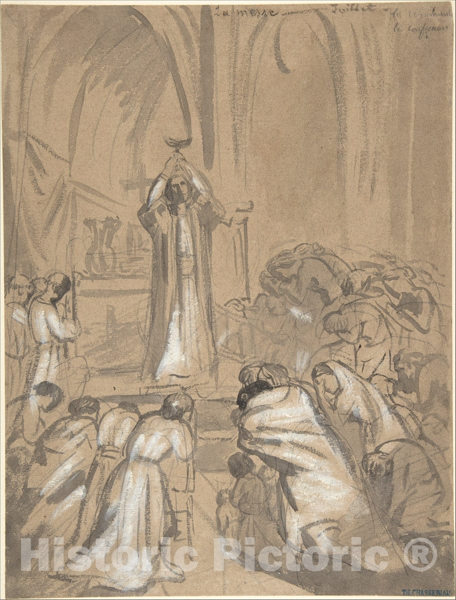 Art Print : Théodore Chassériau - Mass : Vintage Wall Art