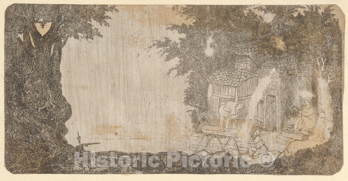 Art Print : Rodolphe Bresdin - St. Joseph Charpentier (St. Joseph, Carpenter) : Vintage Wall Art