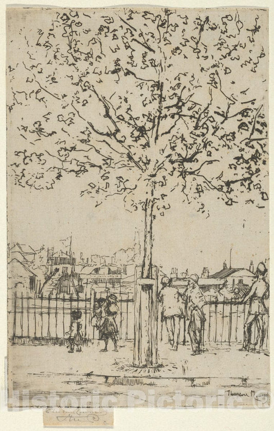 Art Print : Théodore Roussel - Chelsea Embankment, June, 5 pm 1889 : Vintage Wall Art
