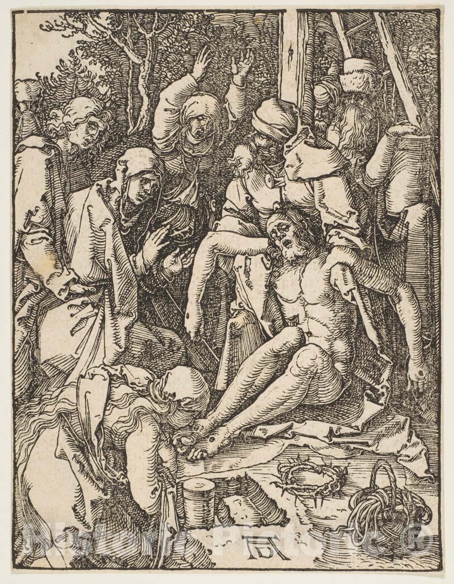 Art Print : Albrecht Dürer - The Lamentation, from The Small Passion - 436744 : Vintage Wall Art