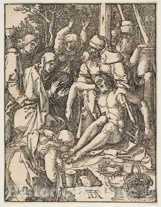 Art Print : Albrecht Dürer - The Lamentation, from The Small Passion - 436744 : Vintage Wall Art