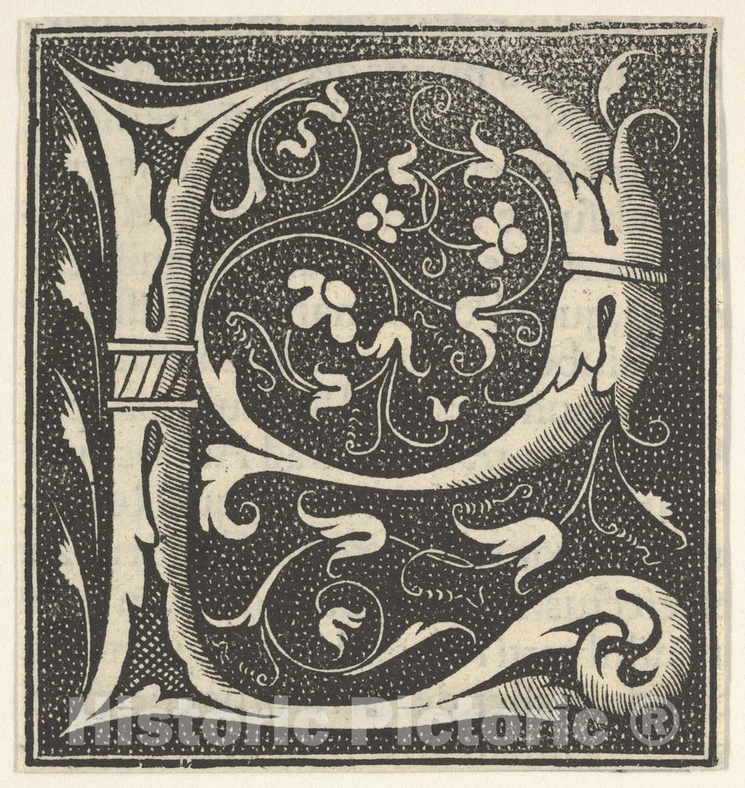 Art Print : Anonymous, German - Initial Letter published in 1518 by Johann Schöffer, Mainz : Vintage Wall Art