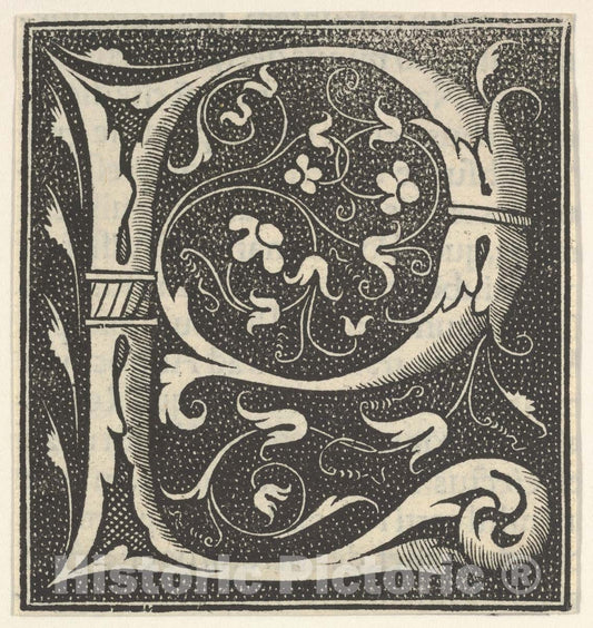 Art Print : Anonymous, German - Initial Letter published in 1518 by Johann Schöffer, Mainz : Vintage Wall Art