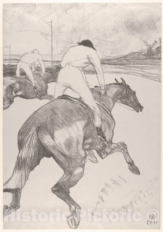 Art Print : Henri de Toulouse-Lautrec - The Jockey : Vintage Wall Art