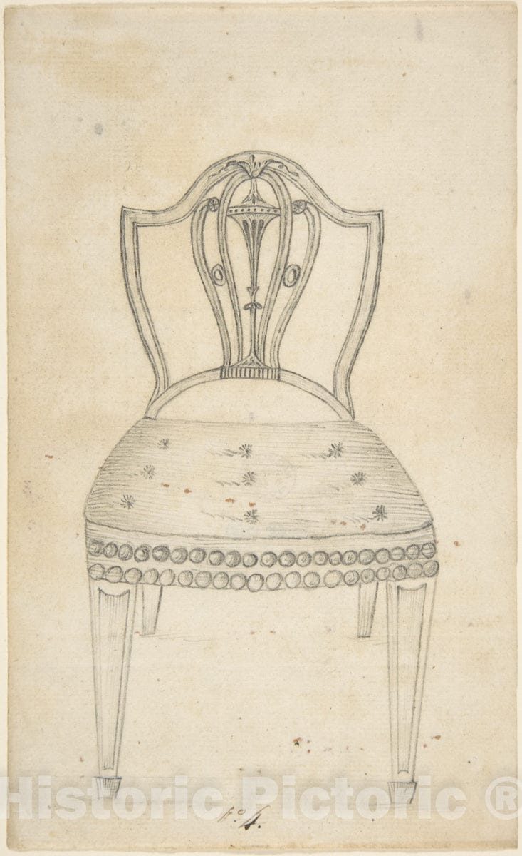 Art Print : German, 18th Century - Designs for Side Chairs : Vintage Wall Art
