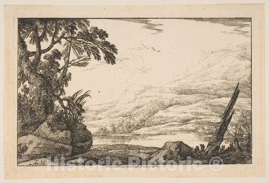 Art Print : Laurent de La Hyre - Clump of Trees : Vintage Wall Art