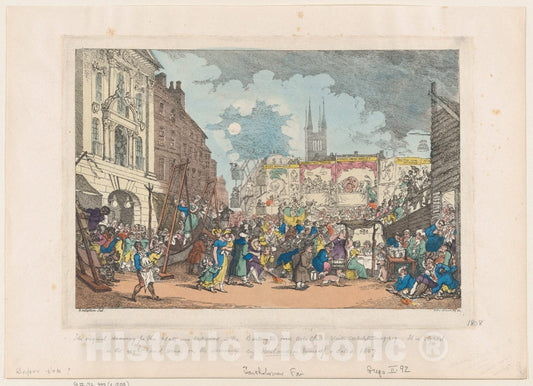 Art Print : Thomas Rowlandson - Bartholomew Fair 1 : Vintage Wall Art