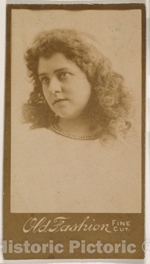 Photo Print : Portrait of Actress, from The Actresses Series (N664) Promoting Old Fashion Fine Cut Tobacco - 436825 : Vintage Wall Art
