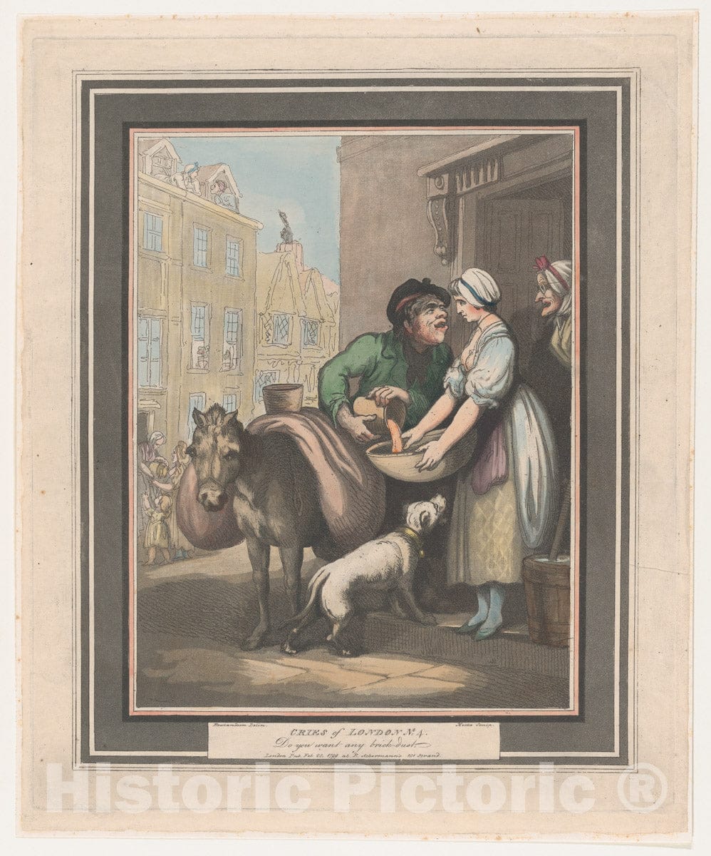 Art Print : Henri Merke - Cries of London, No. 4: Do You Want Any Brickdust? : Vintage Wall Art