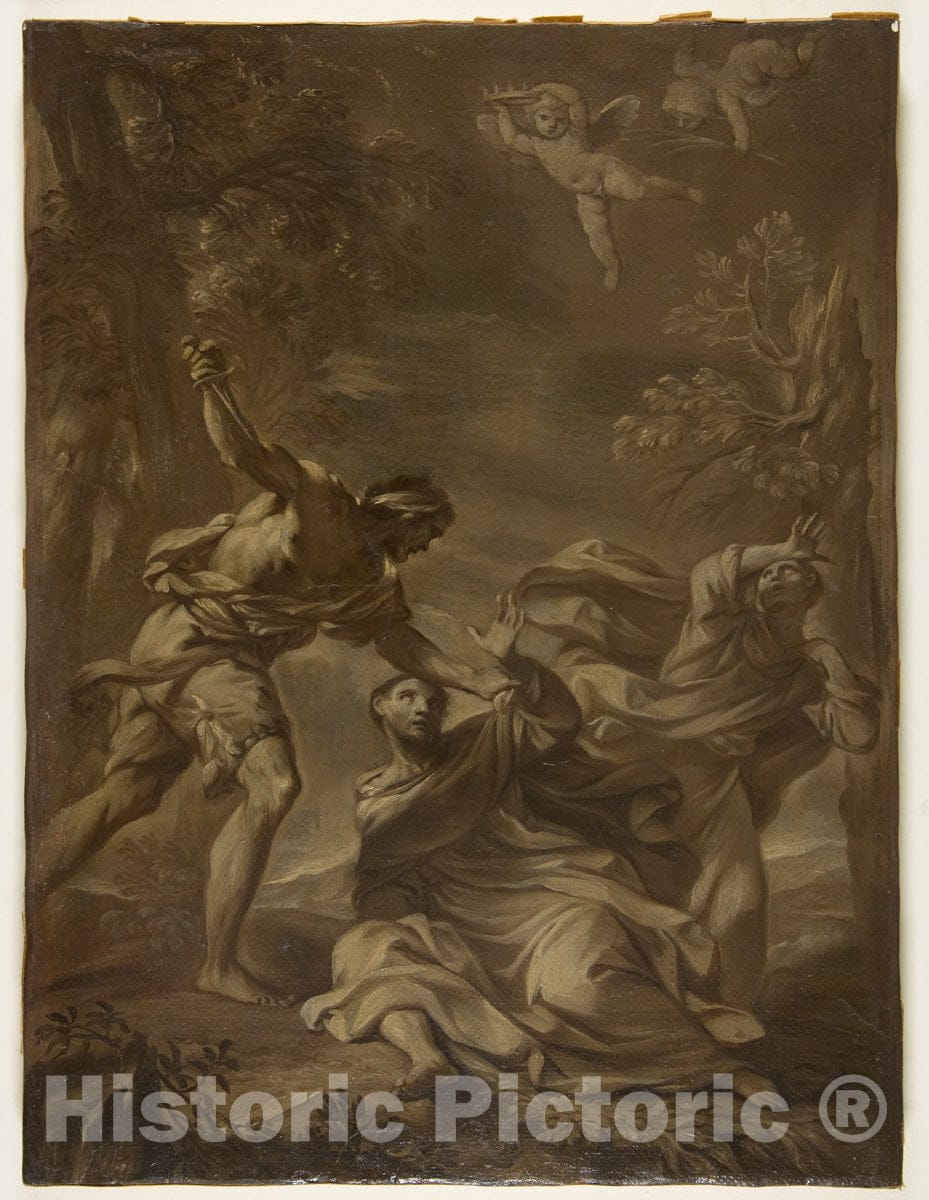 Art Print : Felice Torelli - Death of Saint Peter Martyr : Vintage Wall Art