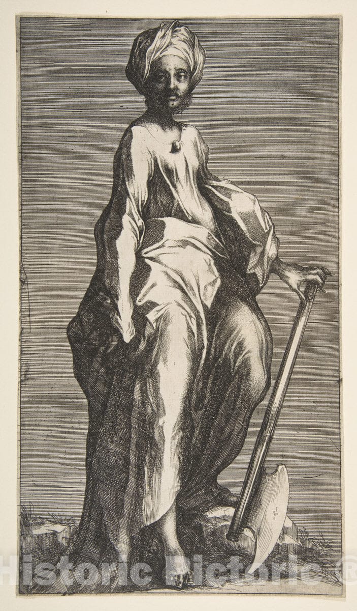 Art Print : Jacques Bellange - Saint Jude (or Saint Matthias) : Vintage Wall Art