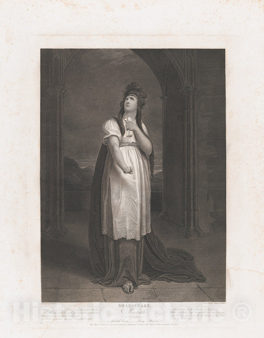 Art Print : James Parker - Lady Macbeth (Shakespeare, Macbeth, Act 1, Scene 5) : Vintage Wall Art