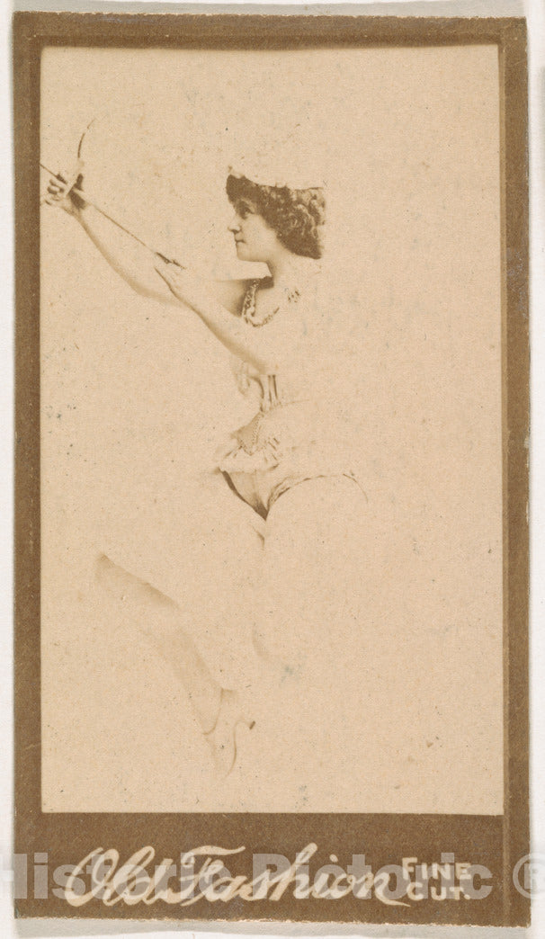 Photo Print : Actress with Bow and Arrow, from The Actresses Series (N664) Promoting Old Fashion Fine Cut Tobacco : Vintage Wall Art