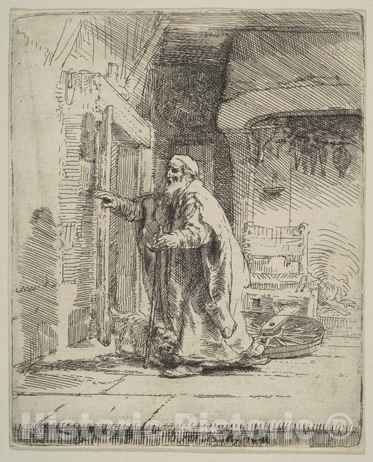 Art Print : Rembrandt (Rembrandt Van Rijn) - The Blindness of Tobit : Vintage Wall Art