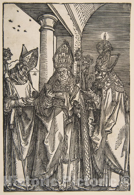 Art Print : Albrecht Dürer - Saints Nicholas, Ulrich and Erasmus 1 : Vintage Wall Art