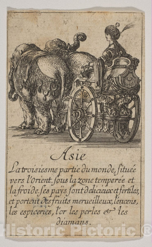 Art Print : Etched by Stefano Della Bella - Asie : Vintage Wall Art