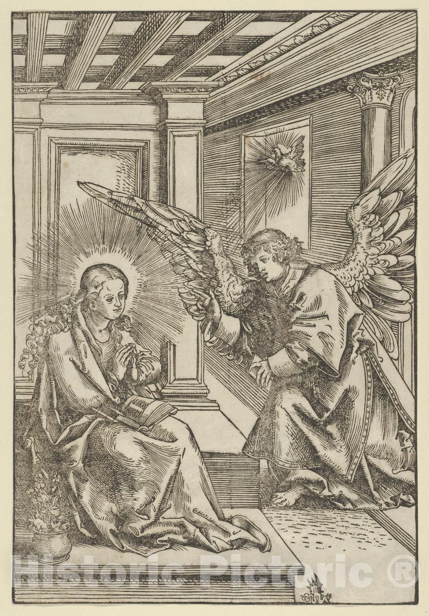 Art Print : Lucas Cranach The Elder - The Annunciation 1 : Vintage Wall Art