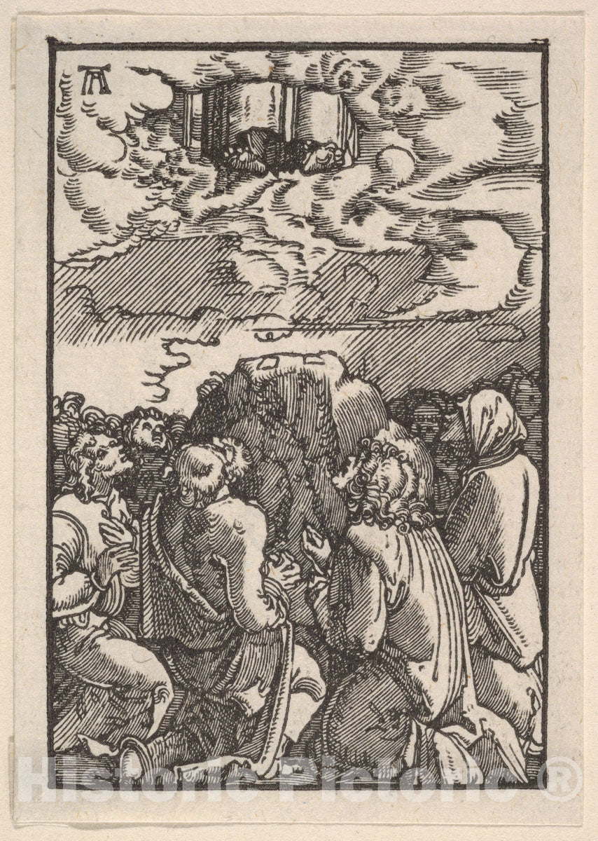 Art Print : Albrecht Altdorfer - The Ascension of Christ, from The Fall and Salvation of Mankind Through The Life and Passion of Christ : Vintage Wall Art