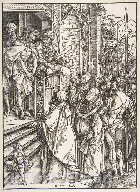 Art Print : Albrecht Dürer - ECCE Homo, from The Series The Large Passion : Vintage Wall Art