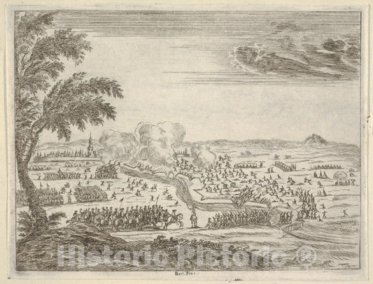Art Print : Francesco I d'Este Sets Out for The Seige of Cremona - Artist: Bartolomeo Fenice (Fenis) - Created: 1659 : Vintage Wall Art