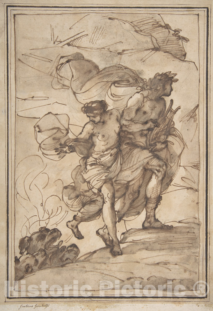 Art Print : Filippo Pedrini - Orpheus and Eurydice : Vintage Wall Art