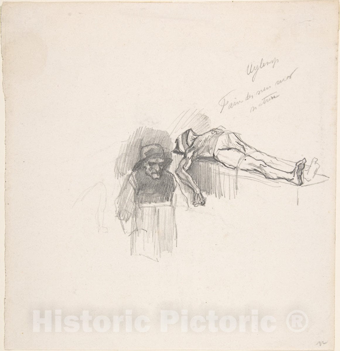 Art Print : Félicien Rops - Study for Uylenspiegel : Vintage Wall Art