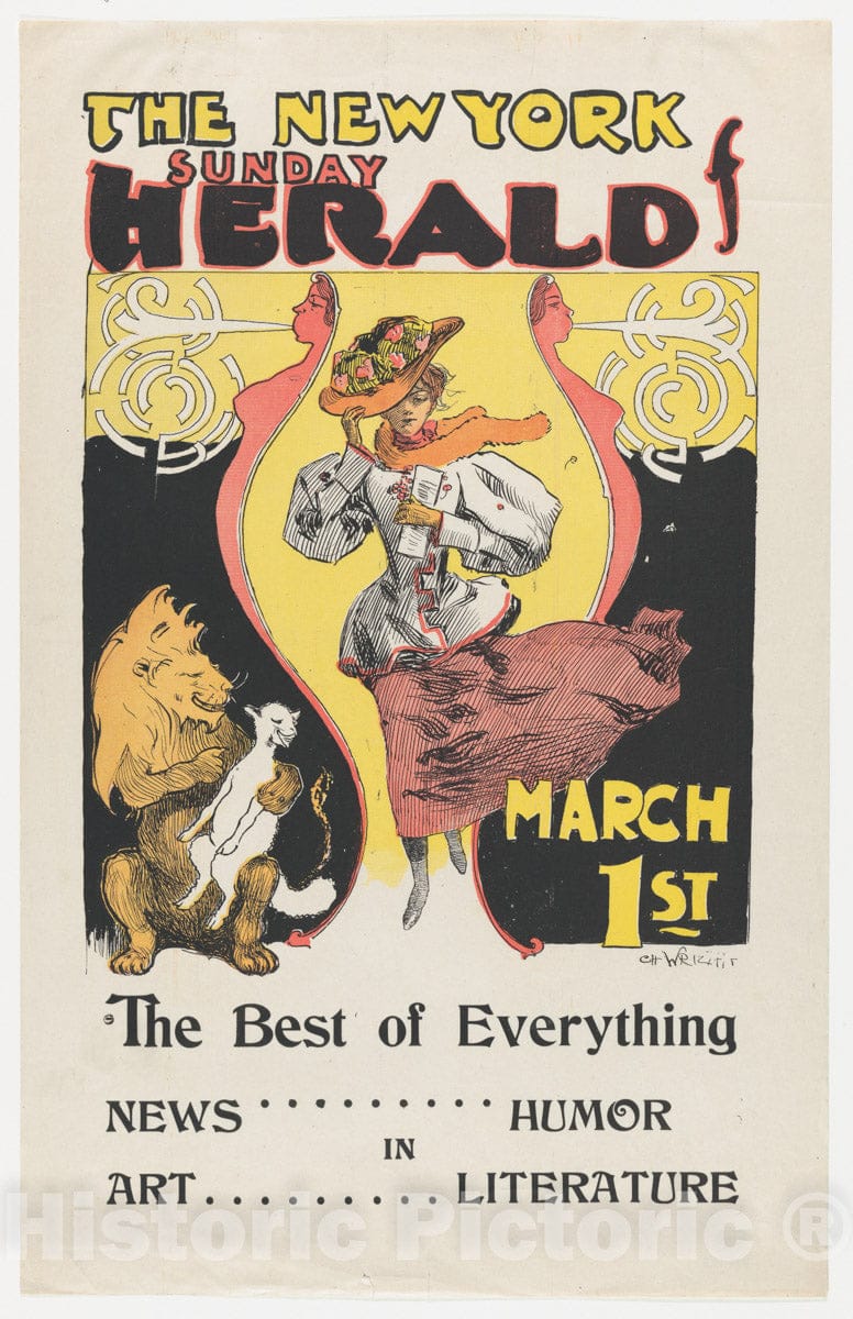 Art Print : Charles Hubbard Wright - The New York Sunday Herald : Vintage Wall Art