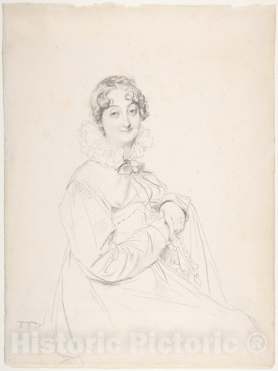 Art Print : Jean Auguste Dominique Ingres - Comtesse Turpin de Crissé : Vintage Wall Art