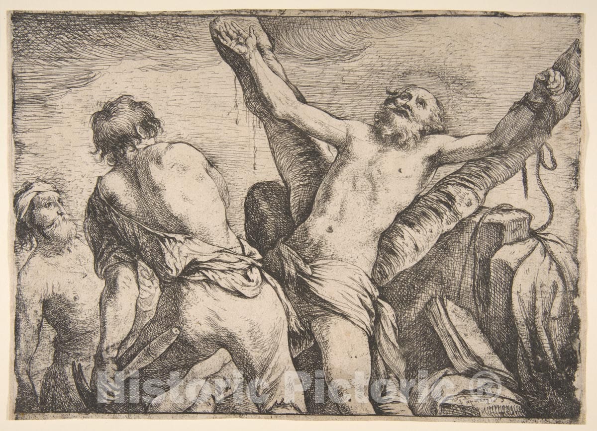 Art Print : Claude Vignon - The Martyrdom of Saint Andrew : Vintage Wall Art