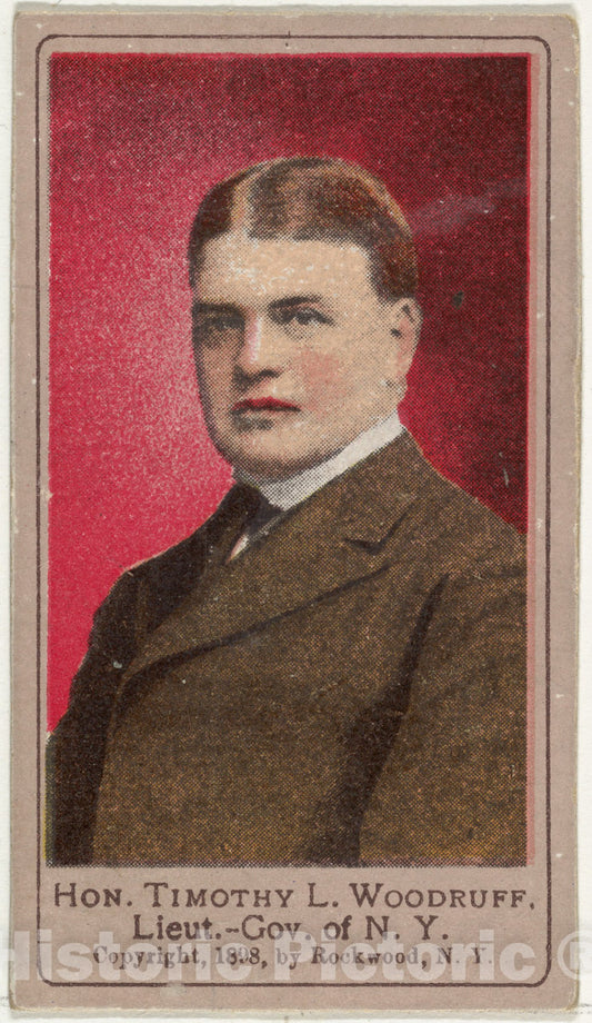 Art Print : Honorable Timothy L. Woodruff, Lieutenant-Governor of New York, from the Heroes of the Spanish War series (T175) - Artist:Rockwood - Created: c1901 : Vintage Wall Art