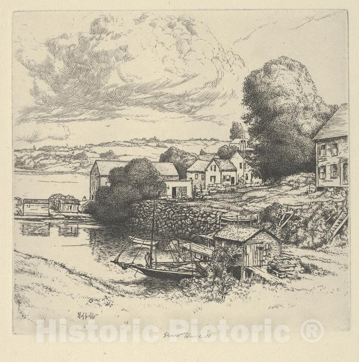 Art Print : Ernest Haskell - Idle Cove : Vintage Wall Art