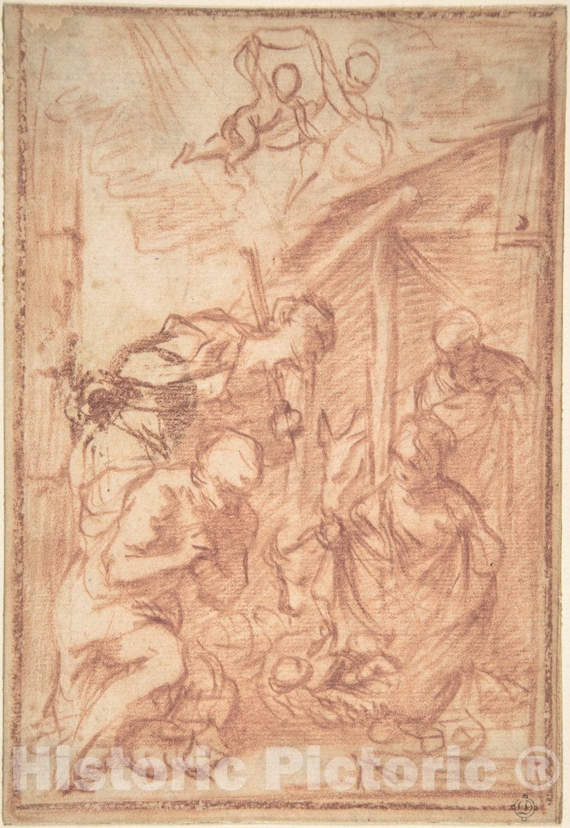 Art Print : Francisco Vieira de Mattos (Il Lusitano) - Adoration of The Shepherds : Vintage Wall Art