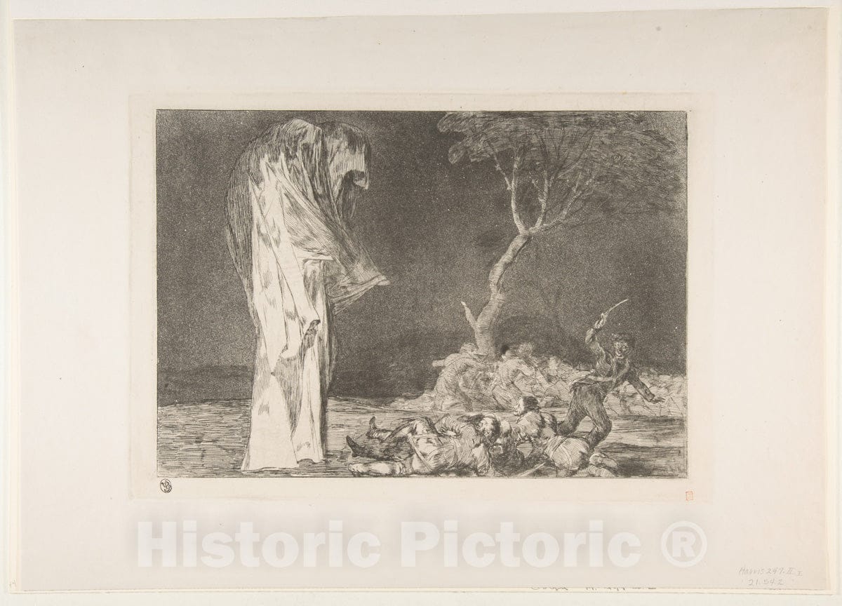 Art Print : Goya - Plate 2 from The 'Disparates': Folly of Fear 1 : Vintage Wall Art