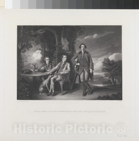 Art Print : James Scott - Inigo Jones Esq, The Honorable Henry Fane, and Charles Blair Esq. : Vintage Wall Art