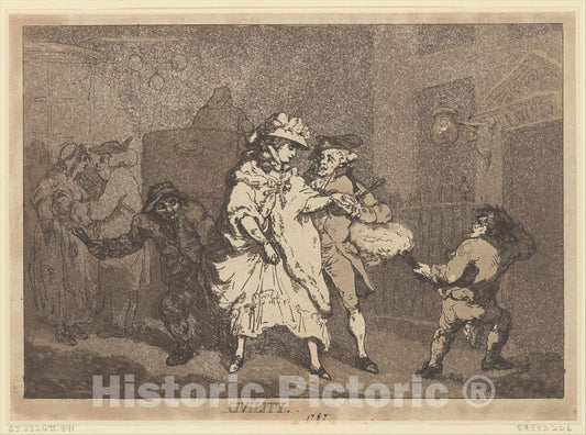 Art Print : Thomas Rowlandson - Civility : Vintage Wall Art