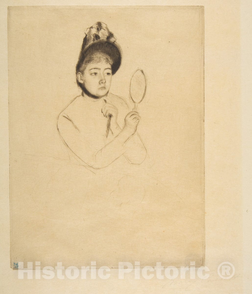 Art Print : Mary Cassatt - The Bonnet 1 : Vintage Wall Art