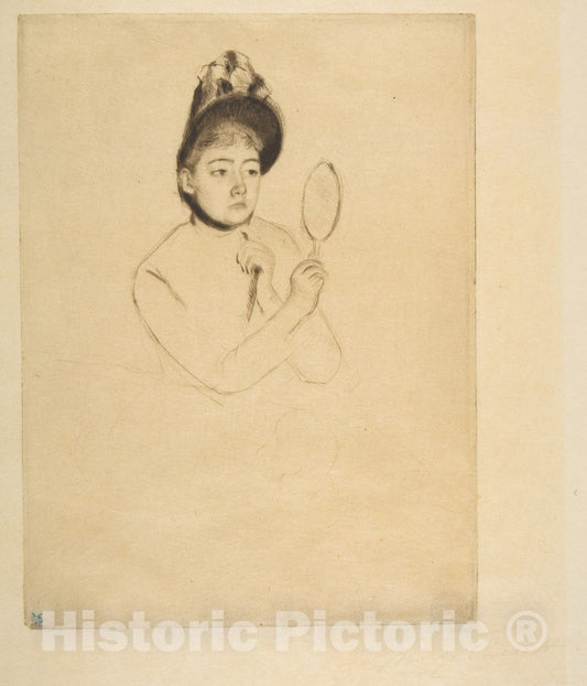 Art Print : Mary Cassatt - The Bonnet 1 : Vintage Wall Art