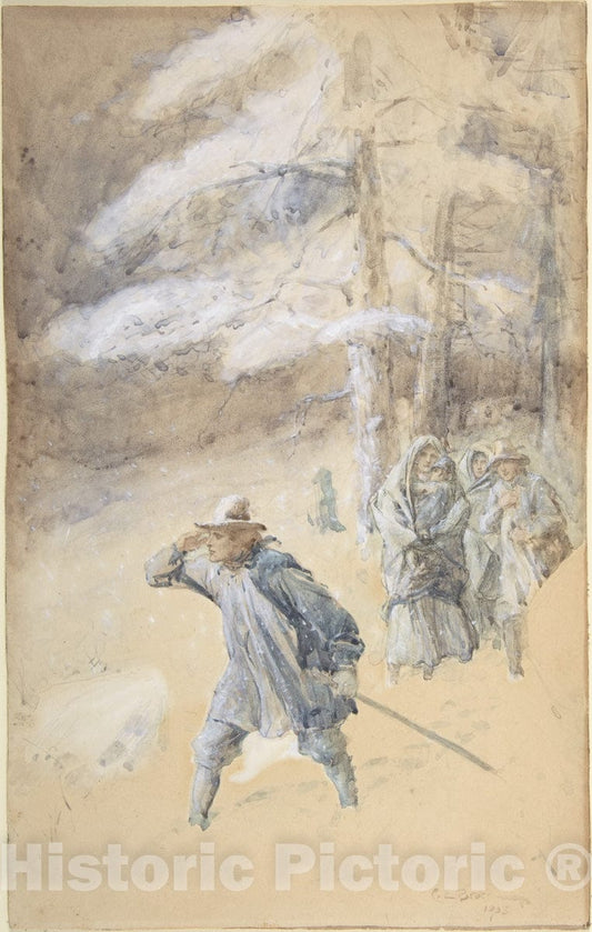 Art Print : Charles Edmund Brock - Illustration for Little Peter: A Christmas Morality for Children of Any Age - 437242 : Vintage Wall Art