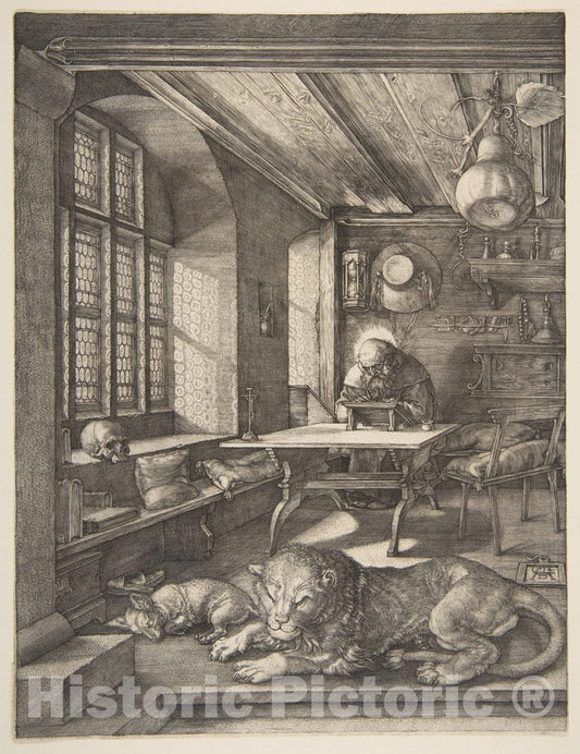 Art Print : Albrecht Dürer - Saint Jerome in His Study 1 : Vintage Wall Art
