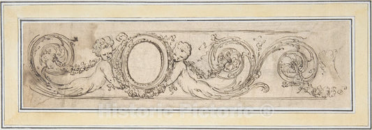 Art Print : Henri Sallembier - Design for a Frieze : Vintage Wall Art