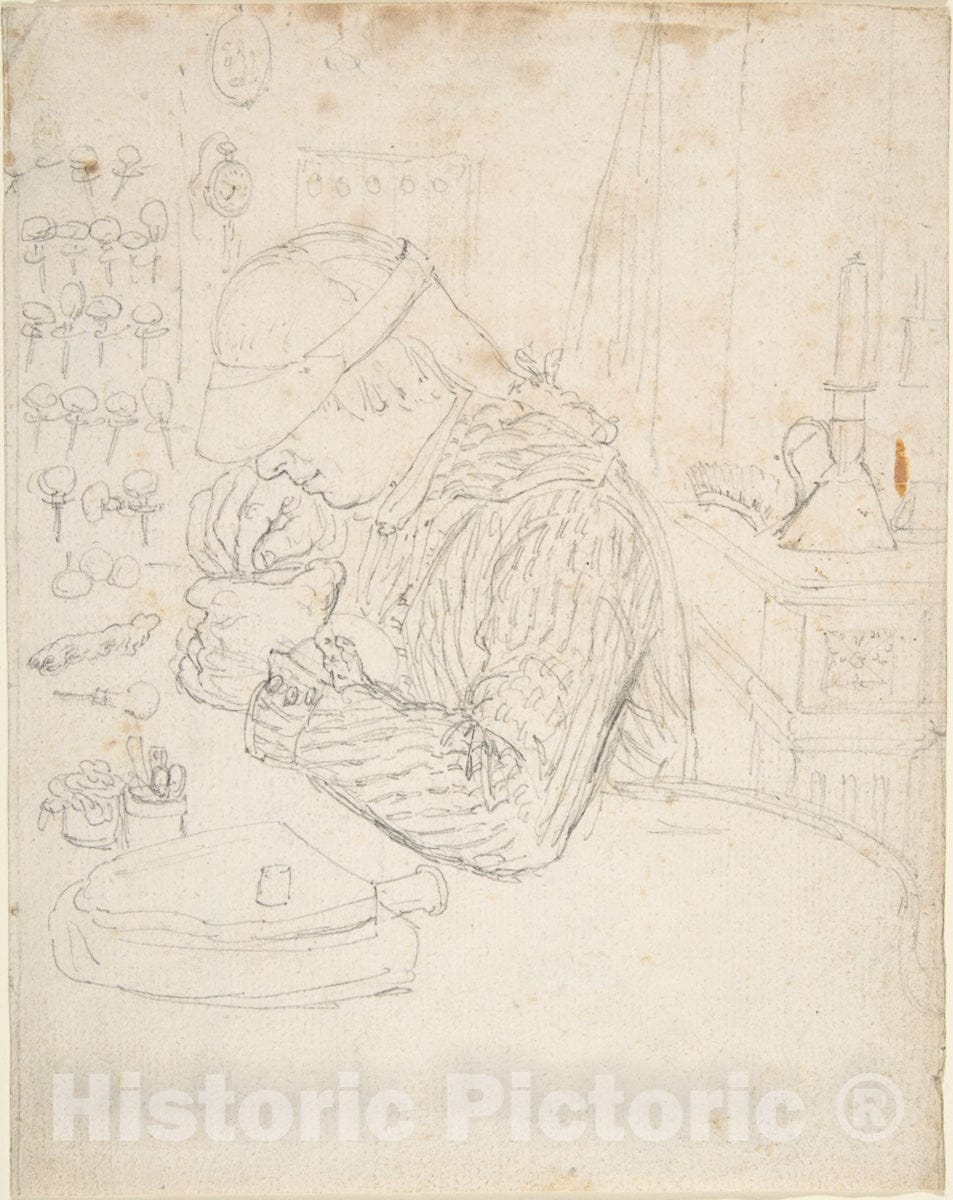 Art Print : Edouard Jeanmaire - an Engraver : Vintage Wall Art