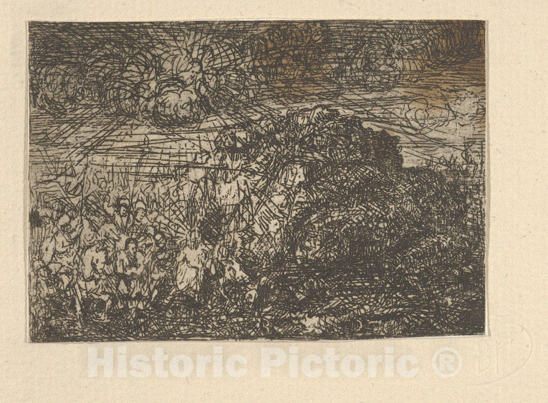 Art Print : Rodolphe Bresdin - L'Arrestation du Christ (The Arrest of Christ) : Vintage Wall Art
