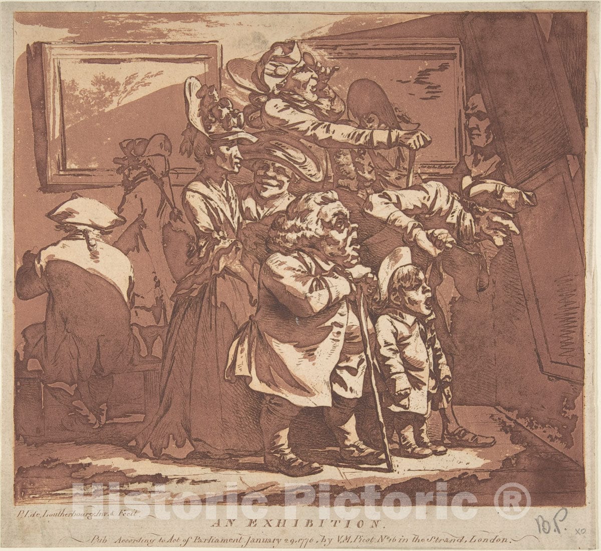 Art Print : Philippe Jacques de Loutherbourg - an Exhibition : Vintage Wall Art