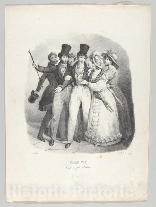 Art Print : Victor Adam - Chap. VII: C'est à qui m'aura (Who Will Claim me?) : Vintage Wall Art