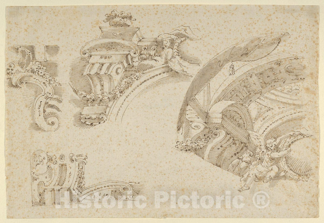 Art Print : Michelangelo Colonna - Architecture : Vintage Wall Art