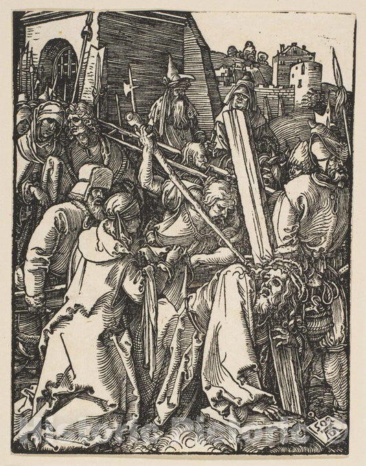Art Print : Albrecht Dürer - Chist Carrying The Cross, from The Small Passion : Vintage Wall Art