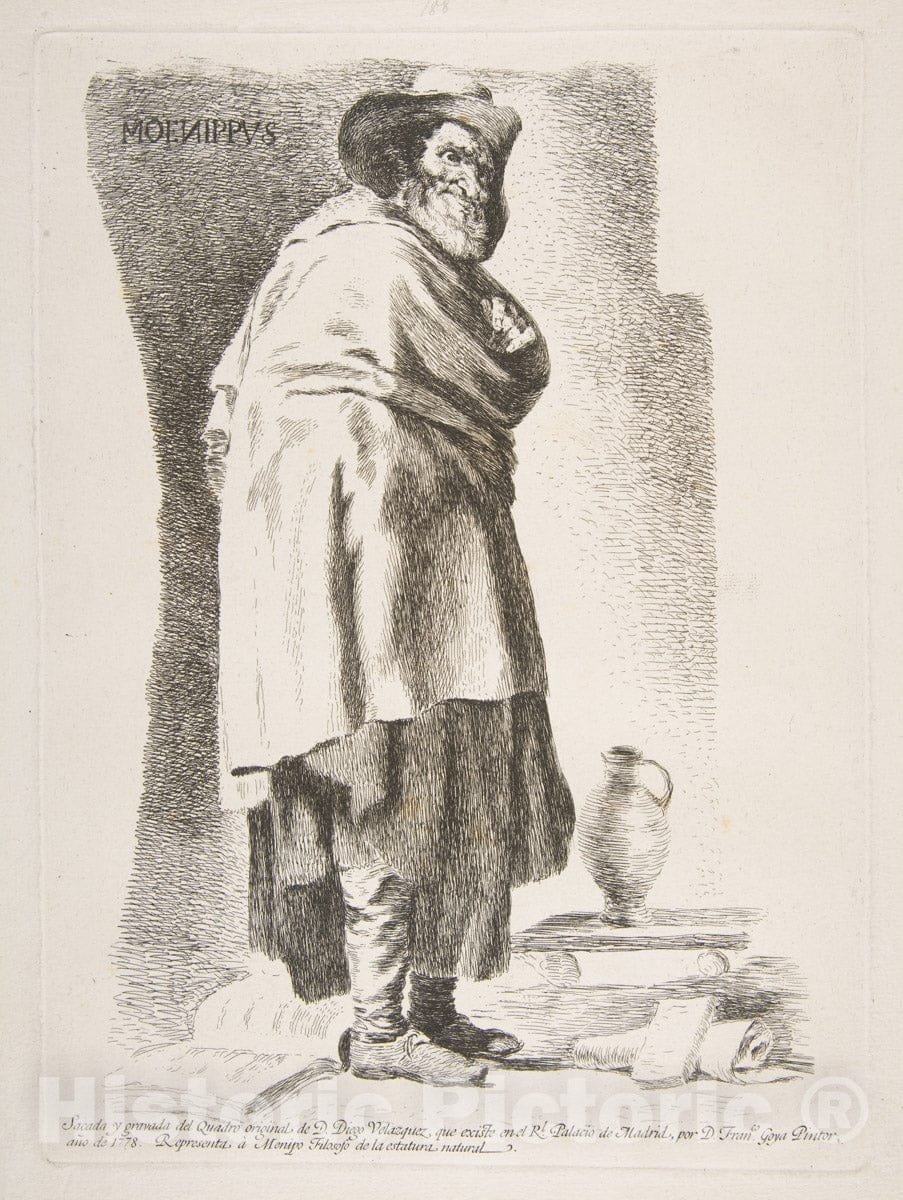 Art Print : Goya - Moenippus (Menipo Filosofo) : Vintage Wall Art