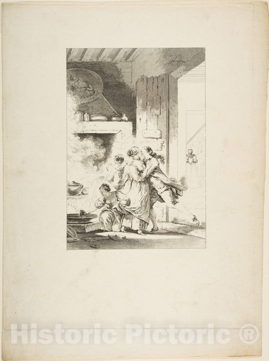 Art Print : On ne s'avise jamais du Tout - Artist: Jean de La Fontaine - Created: 1795 : Vintage Wall Art