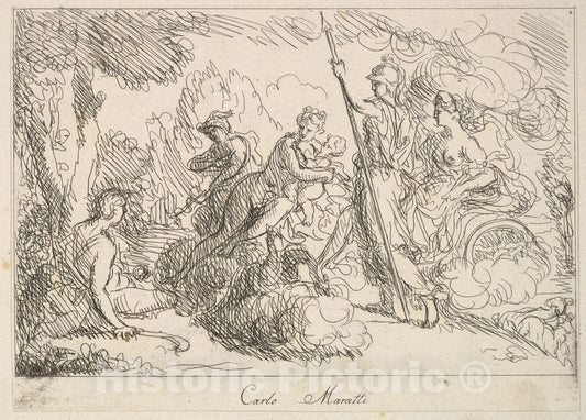Art Print : Giuseppe Canale - Gods and Goddesses in a Landscape : Vintage Wall Art