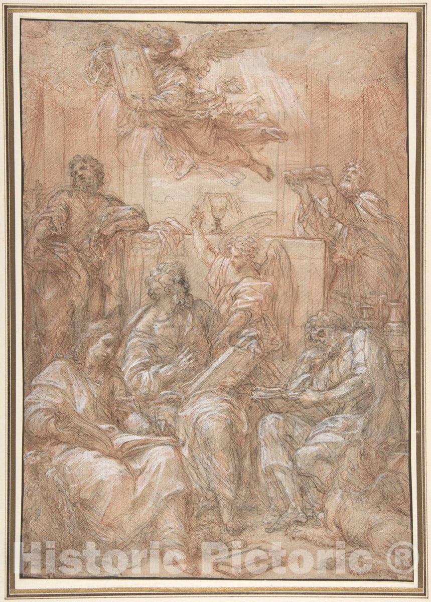 Art Print : Carlo Maratti - Allegory of The Old and New Dispensations : Vintage Wall Art